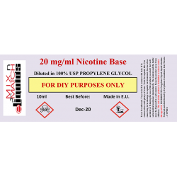 10 ml Nicotine at 20 mg/ml concentration in PG