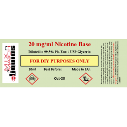 100ml nicotine à 50 mg / concentration ml dans VG
